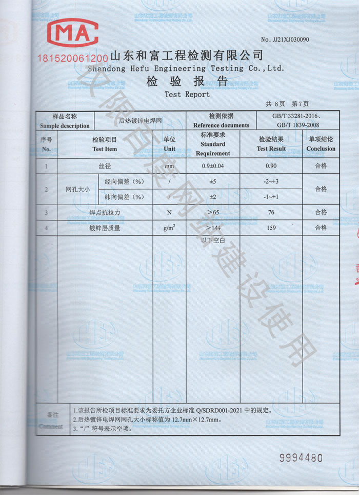 產(chǎn)品檢驗報告第7頁