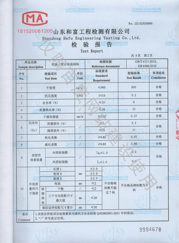 產(chǎn)品檢驗報告第2頁